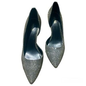 MICHAEL Michael Kors: Silver & Gold Glitter Pointed-Toe Pumps